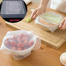 3X Reusable stretch Lid Silicone Wraps Seal Vacuum Food Cover Keeping Fresh W5S1