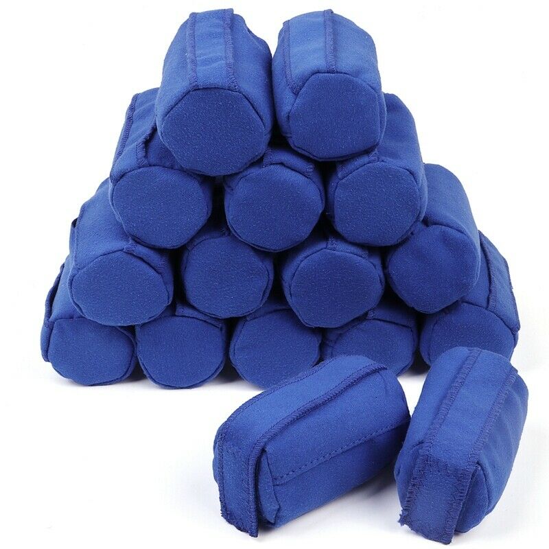 12Pcs Deep Blue Hair Rollers Sleep Styler Kit Long Cotton Curlers Diy Styli W6J6