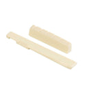 Left-Hand Folk Guitar ABS Bridge Saddle Nut Kit for Guitar (Ivory White) A