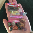 Top! Quartz Crystal Rainbow Angel Aura Point Sphere Rough Reiki-Healing Stone