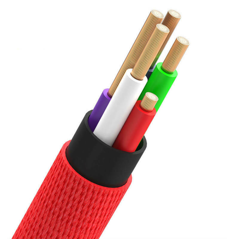 90 Degree Elbow Data Line Red 1.2 M Fabric Line Nylon + Tpe Reddescript fjh