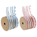 5 Pack Blue Baby Shower Cake Wrapping Ribbons for DIY Scrapbook Party Decor