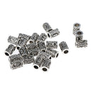 24 Pieces Norse Viking Rune Dreadlocks Beads Metal Hair Beards Pendants Rings
