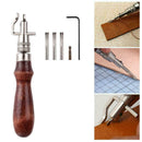 DIY 7 In 1 Adjustable Stitching Groover Crease Leather Tool Set Kit Z3T9 Le Q0N6