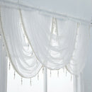 1 Panel Rod Pocket Glitter Window Valance Sheers for Home Privacy Decoration