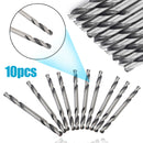 10pcs 1/8" 3.2MM Double Ended Twist Drill Bits Screw Extractor Removal Tool