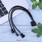 4pin IDE Molex to 3-Port 3Pin/4Pin Cooler Cooling Fan Splitter Power Cable