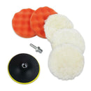 7x Sponge Polishing waxing Buffing Pads Kit Compound-Auto Car Drill Adapter