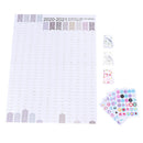 2021 Block Year Planner Daily Plan Paper Wall Calendar for Office School H Hn
