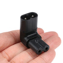 Up down angled IEC 320-C8 male plug to C7 female power socket adapter convert JR
