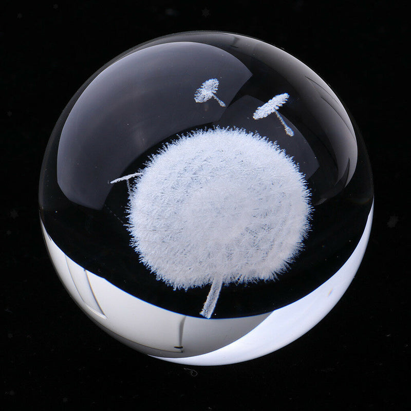 Dandelion Crystal Ball Paperweight Fengshui Crystal Home Decoration Props