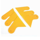 Car Stickers Scraper Plate Glass Yellow and Orange Plastic Film Tool ZAT3C