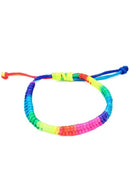 Women's Favorite Fashion Rainbow Fluorescent Colors Woven Bracelet E8A5