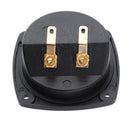 2x Stereo 2-Way Speaker Box Terminal Binding Post Round Spring Cup Connector
