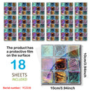 18pcs Mosaic Tile Wall Stickers Kitchen Bathroom Home Sequin DIY Decals (2)