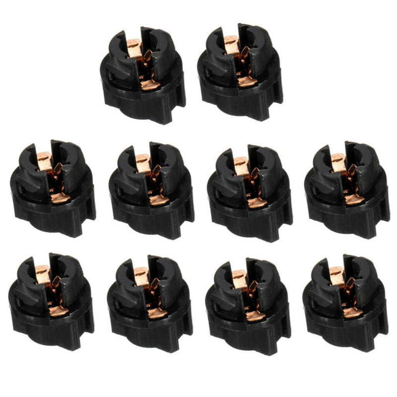 10 Pieces Auto Car Instrument Panel Lamp Dash Light T5 Twist Lock Sockets Base
