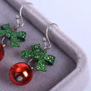 Christmas Drop Earrings Bowknot Round Ball Dangle for Women Jewelry Gift