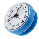 Waterproof Shower Clock Suction Cup Bathroom Kitchen Wall Glass Sucker Blue