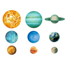 Glow In The Dark 30cm Wall Stickers Round Planets Star Luminous Kids Room D A