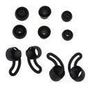 3Pair Silicone Replaced Eartips S,M,L Ear Hooks For Beats X Urbeats [black]