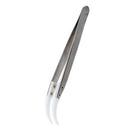 Ceramic tweezers with stainless steel handle Refractory Curved Corrosion Re S6B7