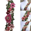 Flower Embroidered Trim Lace Ribbon DIY Wedding Sewing Craft Applique Suppl D2K3