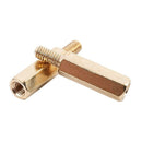50 Pcs M3 3mm Male Female Brass PCB Spacer Hex Stand-Off Pillar 20mm Y5Q6