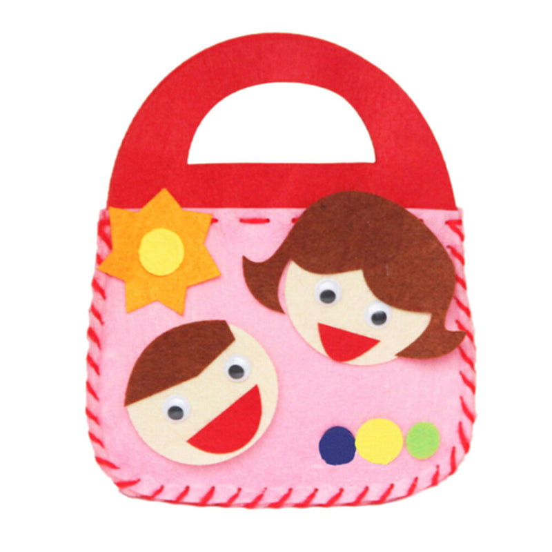 1 Pcs Non-woven Cloth Bag Cartoon Handmade DIY Applique Bag Crafts Kids Toys ME