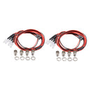 8 LED Headlights White Red Lights for 1/5 1/8 1/10 1/12 1/16 Truck DIY Parts