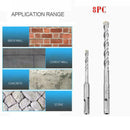 8pcs SDS PLUS Electric Hammer Drill Bits for Masonry Concrete Rock Stone T JMM