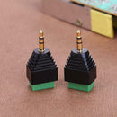 2pcs 3.5mm to Dual Channel Terminal Audio Male Plug Connectors Adapters A
