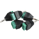 5pcs 3.5mm (1/8inches) Stereo Audio Male to AV 3-Screw Terminal Female Conn B8H1