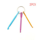 2pcs Mixed Aluminum Crochet Hook Knitting Knit Needle Weave Yarn Tool BX