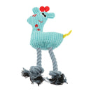 3 Pieces Dog Rope Toys Squeaky Plush Dog Toys,Dog Chew Interactive Toys for