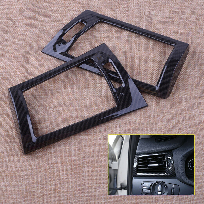 2X Carbon Fiber Style Side Air Vent Cover Trim fit for BMW X3 X4 F25 F26 2017 Hf