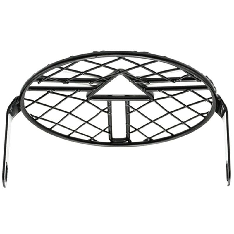 Motorcycle Headlight Lamp Shade Retro Black Shell Round Headlight Grille
