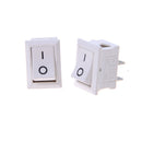 10x 2PIN ON/OFF Rocker Switch Car Dashboard Dash Boat SPST 6A/250V White SA BX