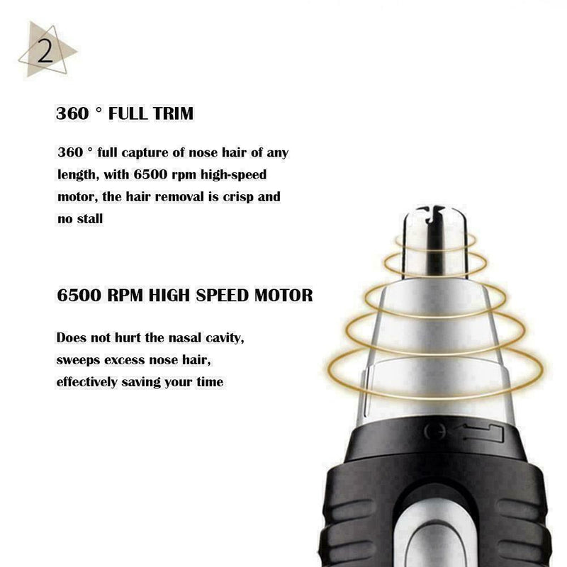 Electric Nose Hair Trimmer Nose and Ear Eyebrow Clippers Nasal X1O2 Water I5Z8