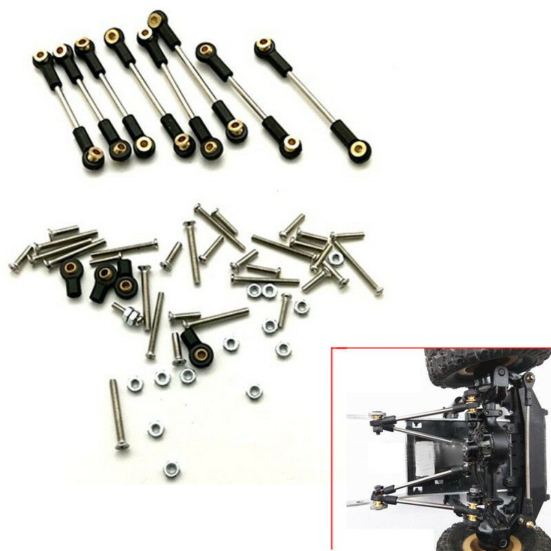For WPL B14 B16 B24 1/16 Military Truck RC Car DIY Upgrade Steering Pull Rod Kit