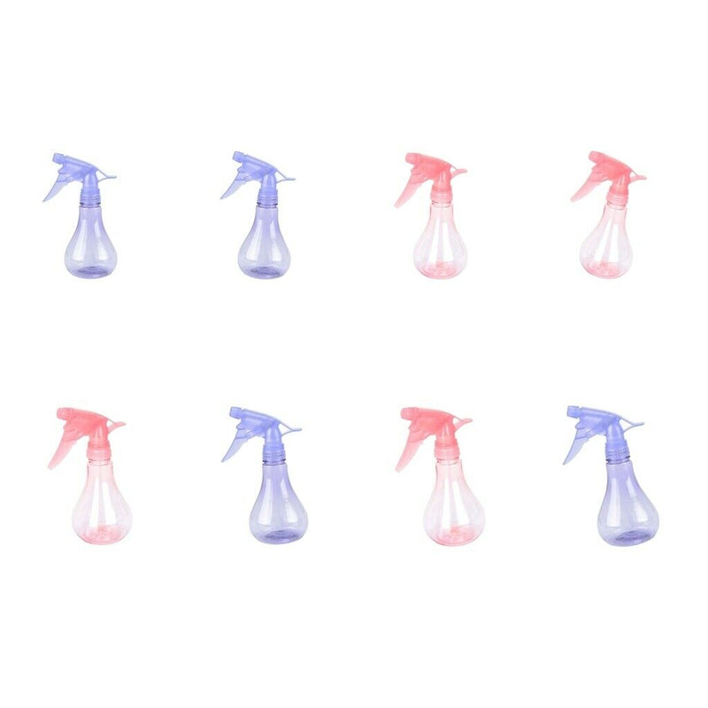 Set Of 8 250ml Misting Spray Bottle Transparent Portable For Haircut Salon