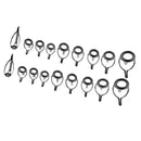 18pcs Fishing Rod Guide Tip Eye Ring for Rod Building 6# 8# 10# 12# 16# 20#