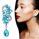 Glossy Rhinestone Dangle Ear Stud Women Glitter Drop Earrings Jewelry Gift A