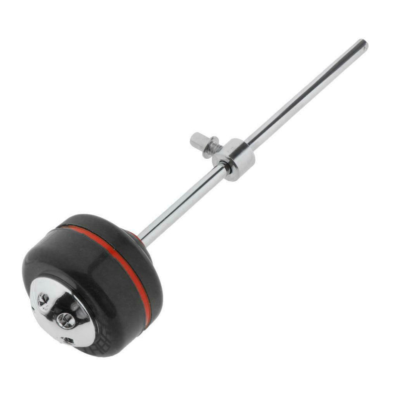 Round Shape Stainless Steel Shaft 15x5cm Silicone Bass Drum Beater Black