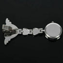 Womens Girls Heart Angle Wing Nurse Fob Clip On Brooch Hanging Pocket Watch