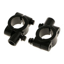 2x Motorcycle Bike 7/8'' Handlebar Mirror Mounting Clamp Bracket Clip Black