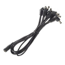 Black 6 Way Right Angle Daisy Chain Splitter Cable, Wear-Resistance