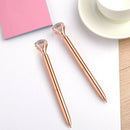 1X(12 Pieces Big Diamond Crystal Ballpoint Pens And 12 Pieces Ballpoint Pen
