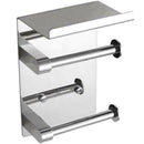 Double Roll Toilet Paper Holder Wall Mounted with Shelf, SUS 304 Stainless