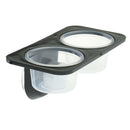 2Pcs Automatic Plastic Reptile Feeders Water Bottle Double Dish with Suction Cup