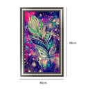 5D DIY Diamond Painting Embroidery Feather Round Rhinestone Home Wall Decor